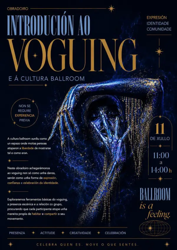 Obradoiro Introdución ao Voguing e á Cultura Ballroom