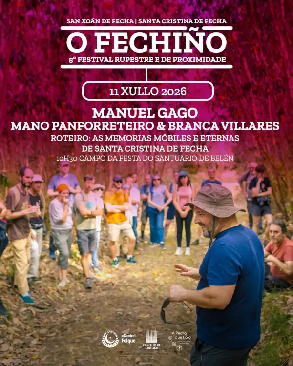Roteiro 'As memorias móbiles e eternas' con Manuel Gago, Mano Panforreteiro y Branca Villares (O Fechiño)